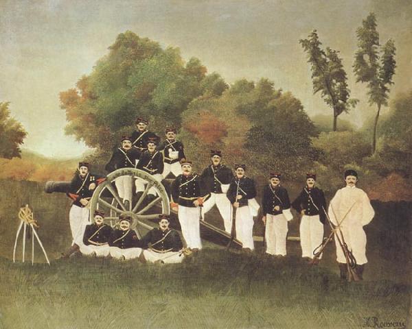 Henri Rousseau The Artillerists(Fourth Battery,Third Piece) China oil painting art